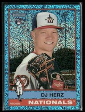 DJ Herz 2025 Topps Heritage #289 Light Blue Sparkle Rookie Washington Nationals