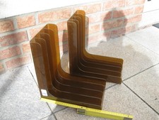 Schallplatten LP Ständer Winkelständer - transparent braun 2 Stück (plaza)