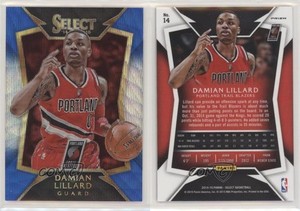 2014-15 Panini Select Concourse Blue & Silver Prizm Damian Lillard #14