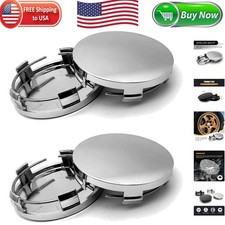 Transform Your Car With 4 Pcs Silver Wheel Center Hub Covers - 60mm Fit