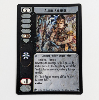 BATTLETECH CCG Singles Commander's Edition ALETHA KABRINSKI Rare LP/EX