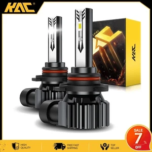 Paire KAC 9006 LED Kit de conversion des ampoules de phares Faible faisceau 6000K Blanc sans fil