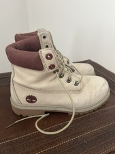 Timberland Boots Boys Size 4 Angora Beige USED