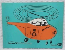 Vintage Judy Wooden Puzzle Toy HELICOPTER 606028 9pcs.