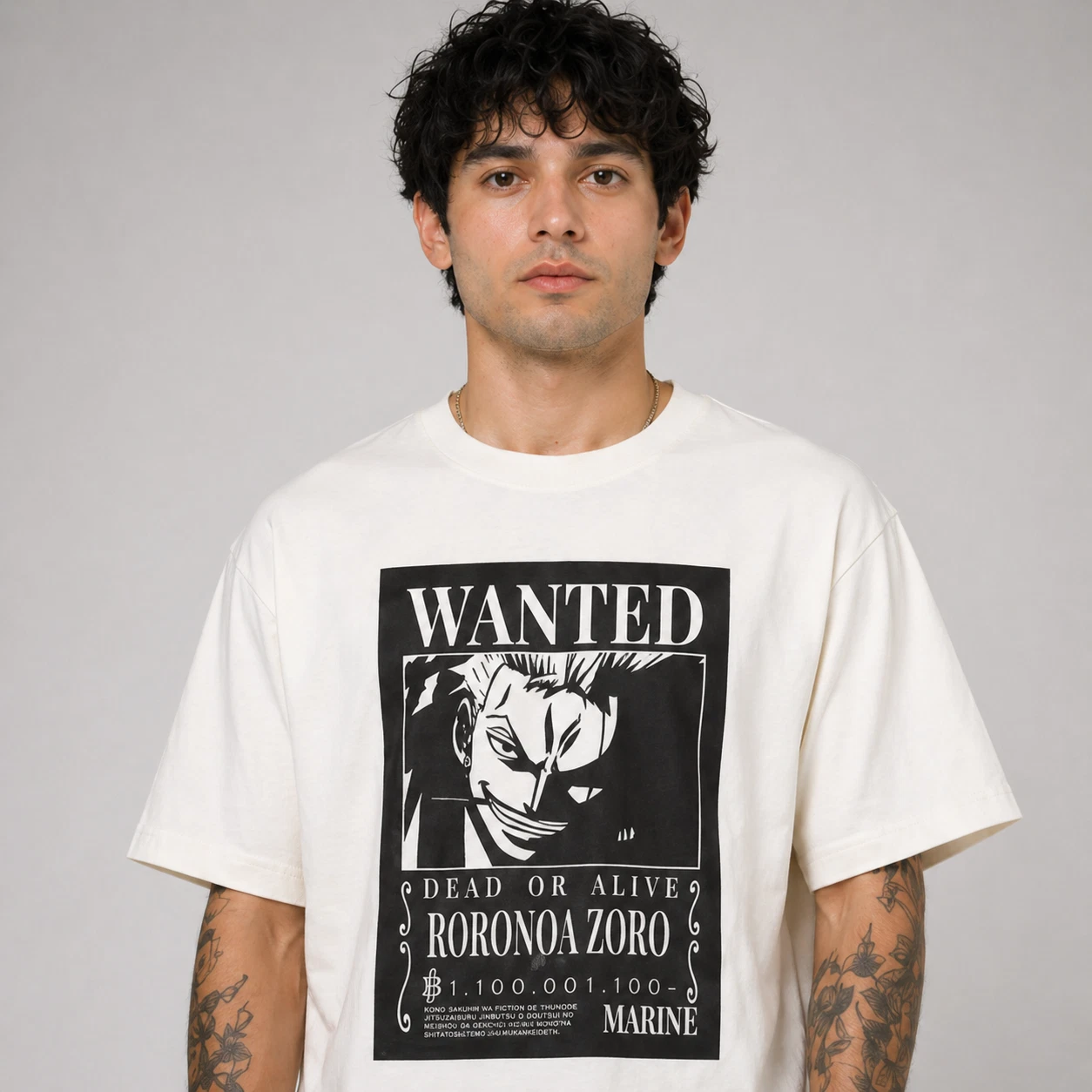 Zoro One Piece Wanted Poster Anime Graphic Printed T-Shirt Cool Streetwear Tee
Opens in a new window