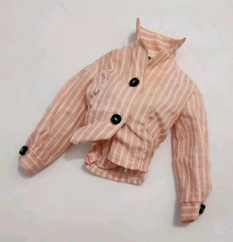 IDEAL TAMMY TOP SHIRT PINK STRIPED BLOUSE VINTAGE 1960s NEEDS SEWN DOLL CLOTHES