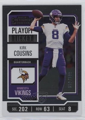 2023 Panini Contenders Playoff Ticket 72/199 Kirk Cousins #68 0x1