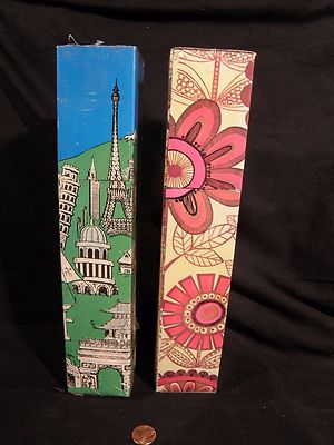 Vintage Fireplace Matches Extra Long Mod 1960's Psychedelic Flowers Pop Art Prop