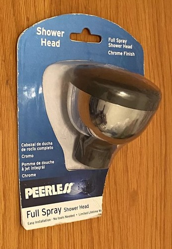 Peerless Full Spray Shower Head Chrome Finish 76118C - WaterSense Single Setting