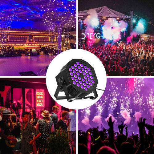 4Pcs 36W UV Black 36 LEDs Par Light Stage Lighting Disco with Remote Controller - Picture 8 of 8
