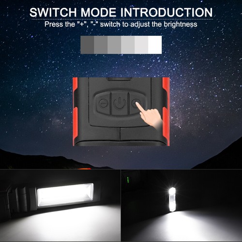 USB Charging COB Work Light Dimmable LED Flashlight Inspection Lamp Power Bank - Picture 3 of 9