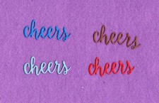 CHEERS die cuts scrapbook cards