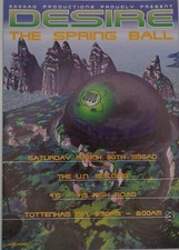 Rave Flyer-Desire- The Spring Ball Totenham - 1996-Size A5 fold out- MINT