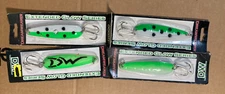 4 of Dream Weaver Extended Glow Fishing Lures Trolling Spoons Vintage? NIP