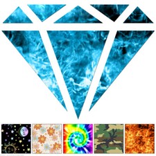 Diamond - Decal Sticker - Multiple Patterns Sizes - Ebn7231