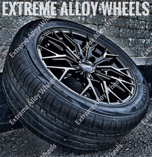 18" Black Gtx Alloy Wheels Volkswagen T3 T4 California + 225/45/18 Road Tyres