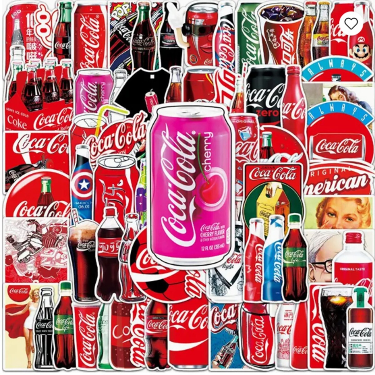 20pcs COKE, COCA-COLA STICKERS, A Long Time Favorite - Laptop
