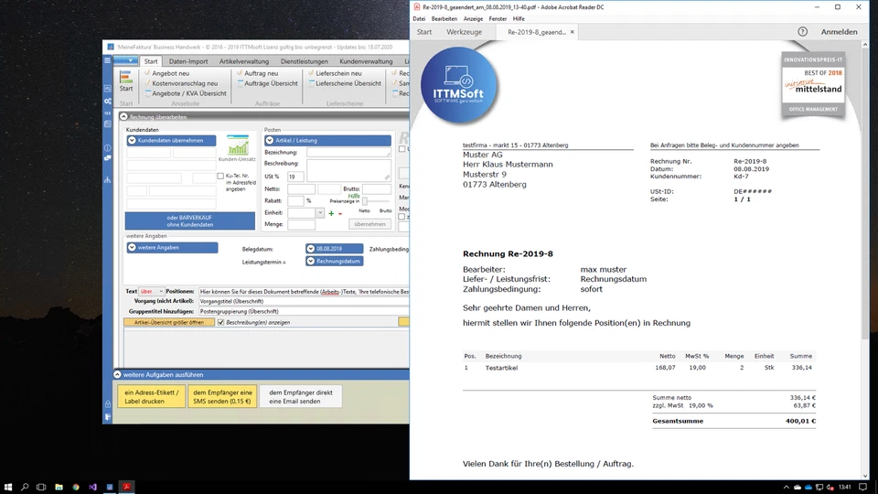 Meine Faktura Rechnungsprogramm Rechnungssoftware mit E-Rechnung 365 - Bild 4 von 4