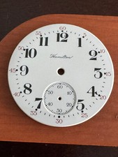 VINTAGE 16 SIZE HAMILTON POCKET WATCH PORCELAIN DIAL SINGLE SUNK