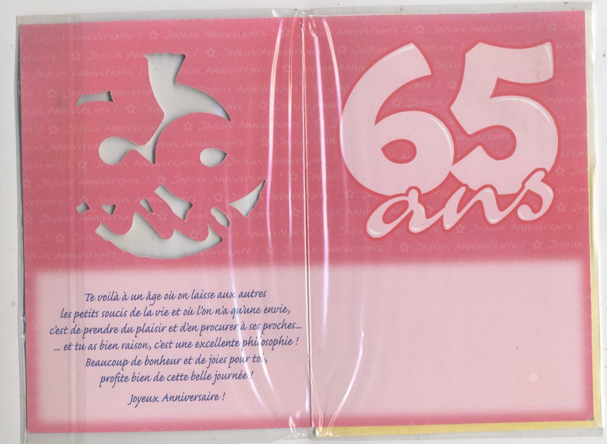 Carte Anniversaire 20 Ans - Avec Enveloppe, N°653, Neuf Sous Blister, Fabriqué En France