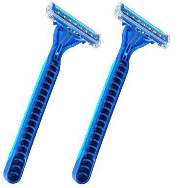 Custom Plus 3 Razor 2 Gillette Custom Plus Disposable Razors COMFORT GEL STRIP & 2-Blades ...