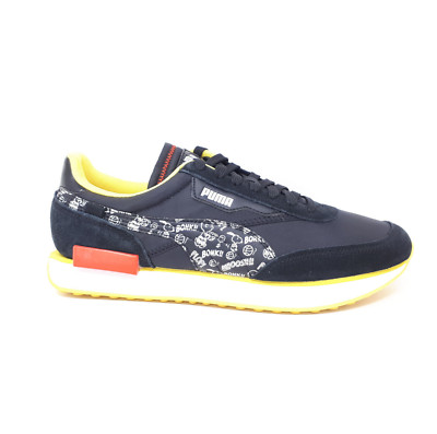 Puma x Peanuts Future Rider Black Snoopy Shoe Sneaker 380483 01 Mens Size 9.5 US