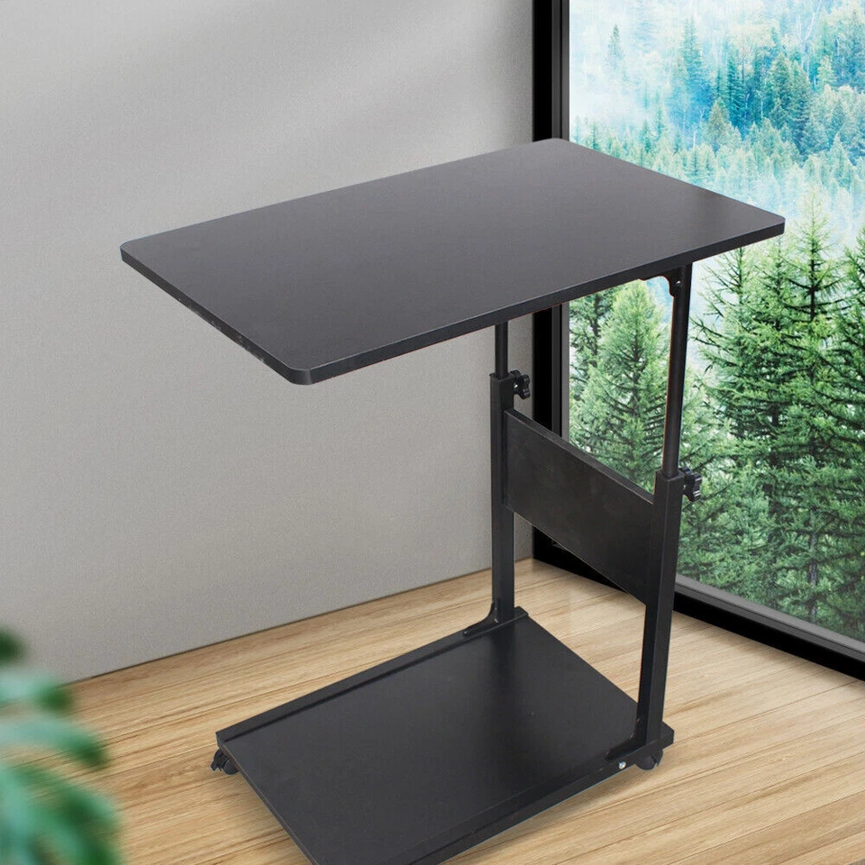 Side Table Bed Laptop Table Computer Table Height Adjustable with Castors New - Image 4 of 4
