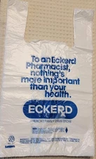Lot of 10 - Vintage Eckerd drugstore pharmacy plastic store bag movie photo prop