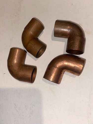 4 Pc 3/4 โ X 3/4โ Copper 90* Elbow New Old Stock