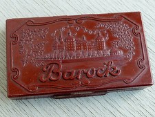 Bakelitowa puszka, barok, zamek Moritzburg, poduszka do stempli, VEB Officechemie Drezno