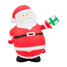 Mud Pie H4 Children's Christmas Santa Squeeze Toy  4" x 3"x 2" Silicone 10760431