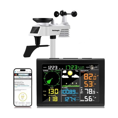 Sainlogic Professional WiFi Weather Station with Outdoor Sensor, Internet Wir...