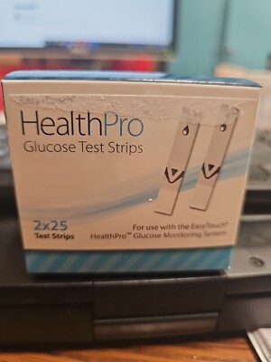 Easy Touch HealthPro Blood Glucose Test Strips 50 Count New Expires 11/24/2025