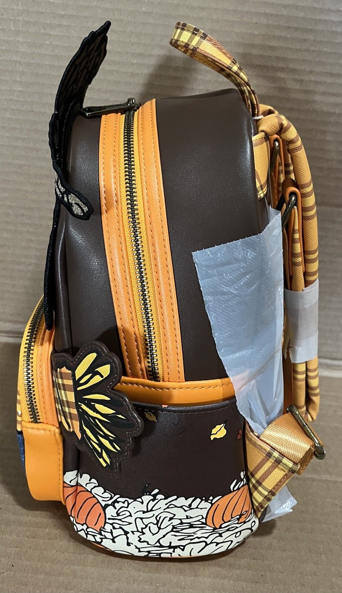 【Lounge Fly】Peanuts Snoopy Scarecrow Cosplay Mini Backpack Loungefly Mini Backpack Peanuts Snoopy Scarecrow Cosplay