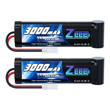 2x Zeee 8.4V 3000mAh NiMH Battery Tamiya Plug for RC Car LOSI HPI Tamiya Kyosho