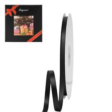 Black Double Face Satin Ribbon 1/4" X 50 Yards Ribbons Perfect for Crafts Gif...