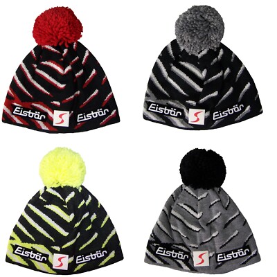 Eisbär Mütze mit Bommel für Damen und Herren Brash Pompon MÜ SP schwarz blau 