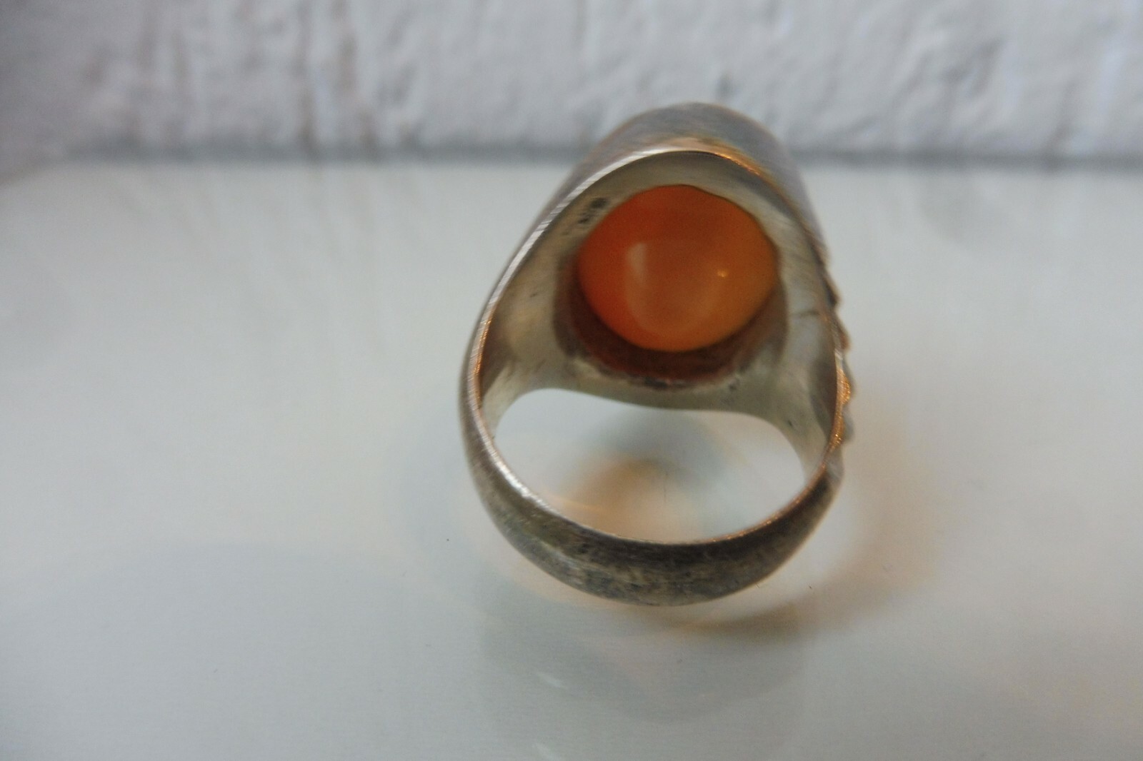 Beautiful, solid, large, OLD ring, 925 silver wit… - image 3