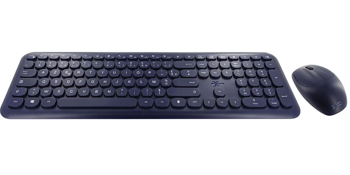 Clavier et souris sans fil Pearl 30 ans combiné bureautique PC Mac USB