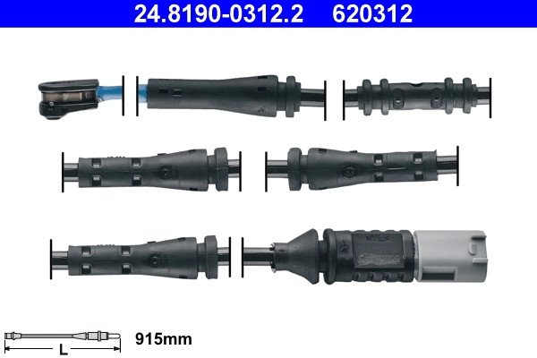 Témoin d'usure de plaquette de frein ATE 24.8190-0312.2 pour berlines BMW