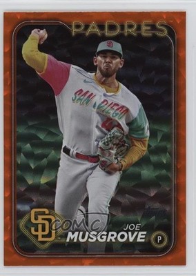 2024 Topps Series 1 Orange Crackle Foil 61/299 Joe Musgrove #205 2tj