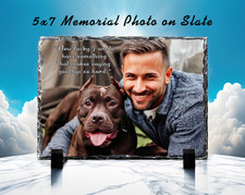 Personalized/Customized Photo Slate 5x7 Horizontal Pet Memorial