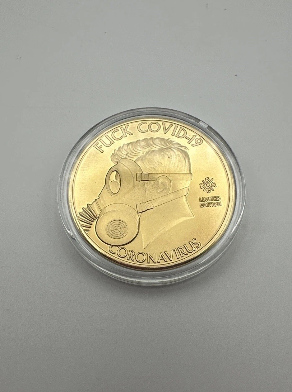 Gas Mask F*** Covid 19 Coin I Survived Corona Virus Collectible Rare Novelty