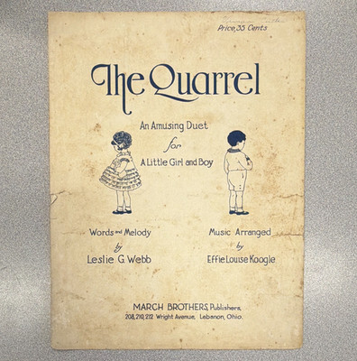 The Quarrel Children s Piano/Voice Duet Sheet Music March Brothers