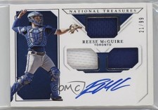 2019 National Treasures Rookie Triple Material Ink 21/99 Reese McGuire Auto 10ek