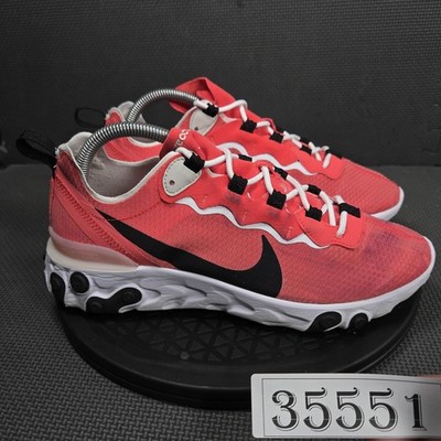 Nike React Element 55 Shoes Mens Size 8.5 Red Running Sneakers CI3831-800
