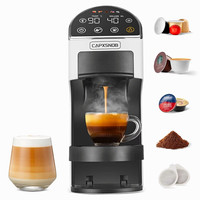 CAPXSNOB Nespresso Compatible Espresso Capsule Coffee Machine 19 Bar Digital B/W