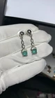 3.07 ct Zambian Emerald 925 Sterling Silver Earring pair-Oval shape Green Color