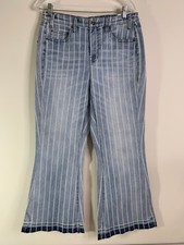 Rock Roll High Rise Trouser Light Denim Flare Jeans Juniors Womens 31x30 - NWT