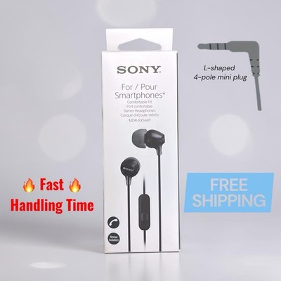 NEW Sony EX14AP Stereo Wired Earbud Headphones MDREX14AP - BLACK
